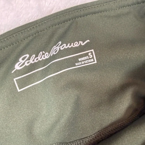 Eddie Bauer Women's Sage Green Leggings Zipper Leg Pocket - Picture 2 of 5